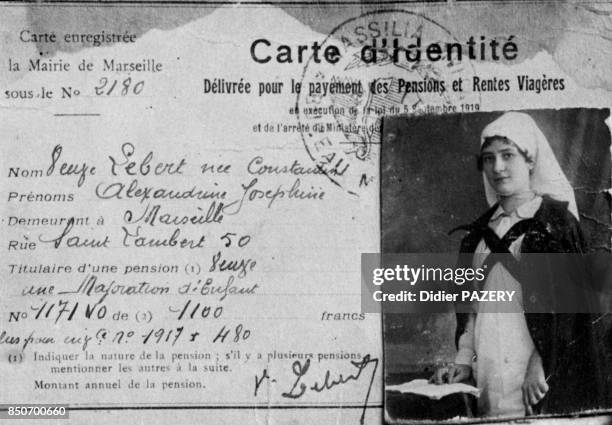 Joséphine Lebert infirmière à l'Hôtel-Dieu de Marseille pendant la guerre 14-18, née à Marseille en 1892; Durant la première guerre mondiale, elle...