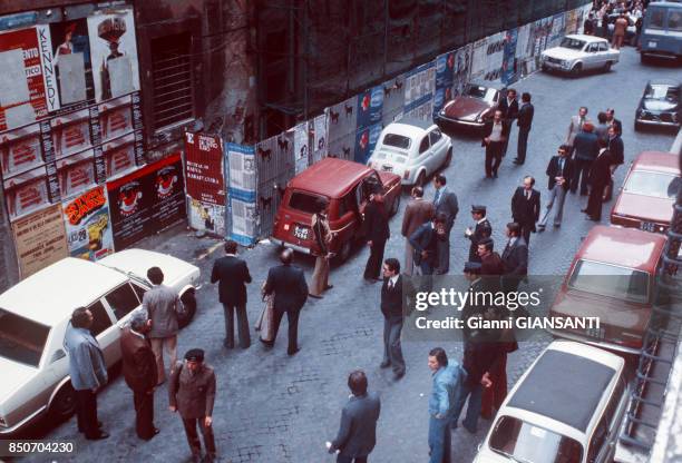 La dépouille mortelle de l'homme politique Aldo Moro, assassiné par les Brigades rouges, découvert dans le coffre arrière d'une Renault 4 dans le...