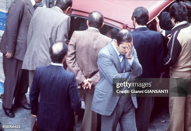 La dépouille mortelle de l'homme politique Aldo Moro, assassiné par les Brigades rouges, découvert dans le coffre arrière d'une Renault 4 dans le...