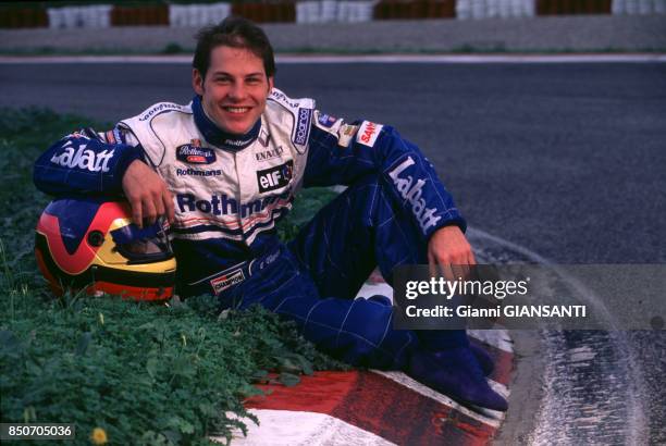 Le pilote de Formule 1, Jacques Villeneuve, le 24 avril 1999, Brésil.