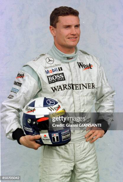 Le pilote de Formule 1, David Coulthard, le 24 avril 1999, Brésil.