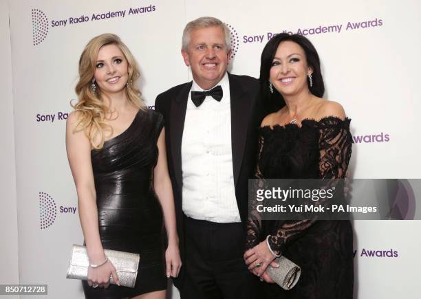Colin Montgomerie with his wife Gaynor Knowles and step-daughter Lynsey Knowles attending the Sony Radio Academy Awards, at Grosvenor House Hotel in...