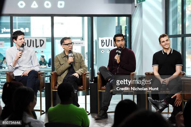 Zach Woods, Fred Armisen, Kumail Nanjiani, and Dave Franco visit the Build Series to discuss the animated film "The LEGO Ninjago Movie" at Build...
