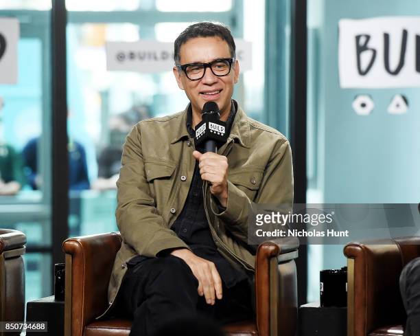 Fred Armisen visits the Build Series to discuss the animated film "The LEGO Ninjago Movie" at Build Studio on September 21, 2017 in New York City.