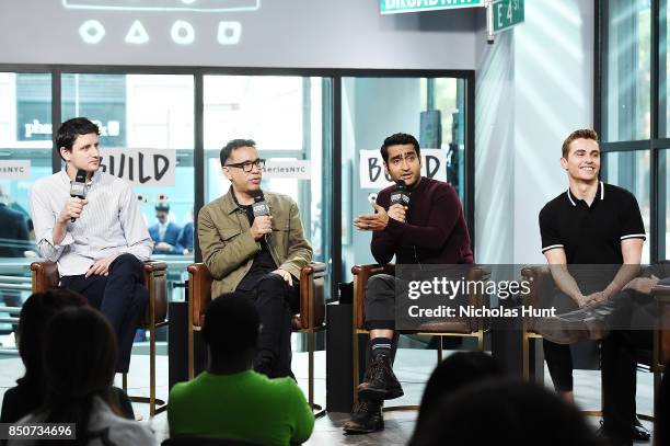 Zach Woods, Fred Armisen, Kumail Nanjiani, and Dave Franco visit the Build Series to discuss the animated film "The LEGO Ninjago Movie" at Build...