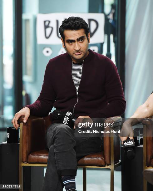 Kumail Nanjiani visits the Build Series to discuss the animated film "The LEGO Ninjago Movie" at Build Studio on September 21, 2017 in New York City.