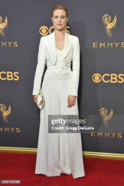 Evan Rachel Wood arrives at the 69th Annual Primetime Emmy Awards at Microsoft Theater on September 17, 2017 in Los Angeles, California.