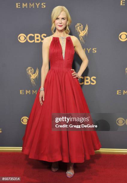 Nicole Kidman arrives at the 69th Annual Primetime Emmy Awards at Microsoft Theater on September 17, 2017 in Los Angeles, California.