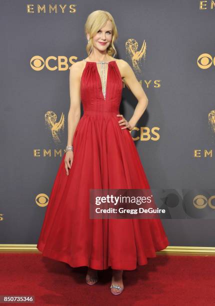 Nicole Kidman arrives at the 69th Annual Primetime Emmy Awards at Microsoft Theater on September 17, 2017 in Los Angeles, California.