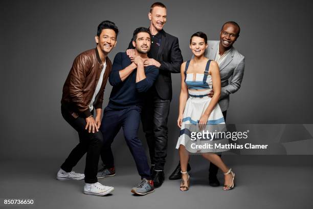 Actors John Cho, Alfonso Herrera, Ben Daniels, Brianna Hildebrand and Kurt Egyiawan from The Exorcist are photographed for Entertainment Weekly...