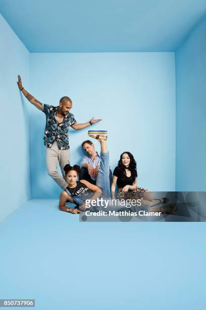 Actors Alex Mallari Jr., Jodelle Ferland, Melissa ONeil and Anthony Lemke from Dark Matter are photographed for Entertainment Weekly Magazine on July...