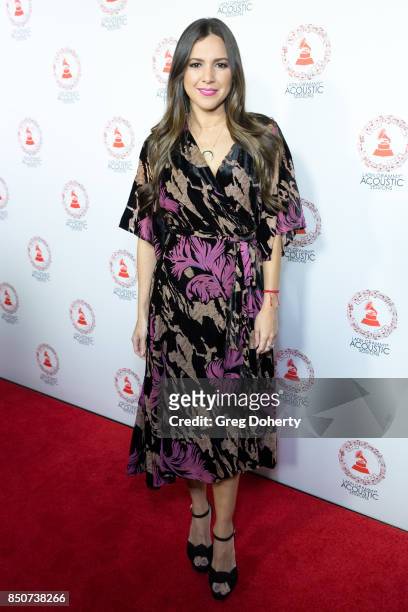 Guest attends the Latin GRAMMY Acoustic Sessions With Becky G, Camila And Melendi at The Novo by Microsoft on September 20, 2017 in Los Angeles,...