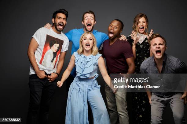 Actors Rahul Kohli, Robert Buckley, Rose McIver, Malcolm Goodwin, Aly Michalka and David Anders from iZombie are photographed for Entertainment...
