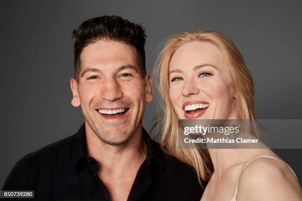 Actor Jon Bernthal and actress Deborah Ann Woll from Marvel's The Punisher are photographed for Entertainment Weekly Magazine on July 21, 2017 at...