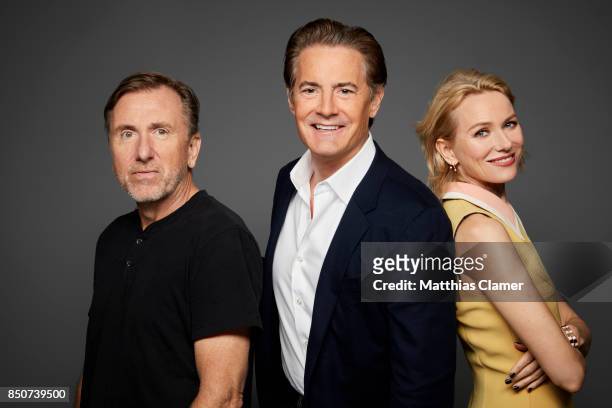 Actors Tim Roth, Kyle MacLachlan and Naomi Watts from Twin Peaks are photographed for Entertainment Weekly Magazine on July 21, 2017 at Comic Con in...