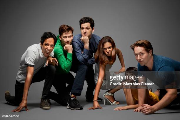Actors Danny Pudi, David Tennant, Ben Schwartz, Toks Olagundoye, Kate Micucci and Beck Bennett from DuckTales are photographed for Entertainment...