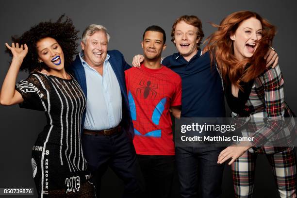 Actors Nathalie Emmanuel, Conleth Hill, Jacob Anderson, Alfie Allen and Sophie Turner from Game of Thrones are photographed for Entertainment Weekly...