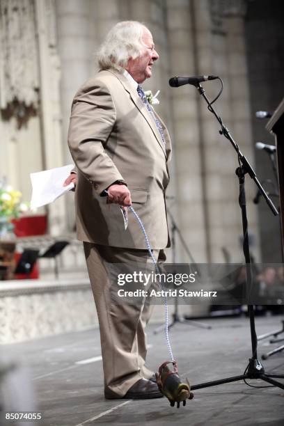 Musician Wavy Gravy attends the memorial celebration for Odetta at Riverside Church on February 24, 2009 in New York City.
