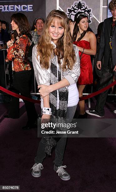 Actress Debby Ryan arrives at the Los Angeles premiere of "Jonas Brothers: The 3D Concert Experience" at the El Capitan Theatre on February 24, 2009...