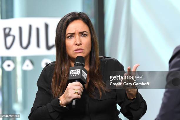 Actress Pamela Adlon visits the Build Series to discuss her show "Better Things" at Build Studio on September 21, 2017 in New York City.