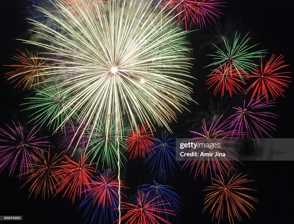 Flower Bed - Fireworks at Japanese summer festival