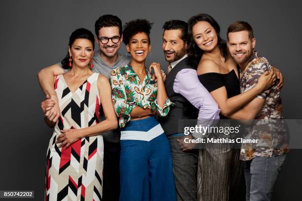 Actors Shohreh Aghdashloo, Steven Strait, Dominique Tipper, Cas Anvar, Frankie Adams and Wes Chatham from The Expanse are photographed for...
