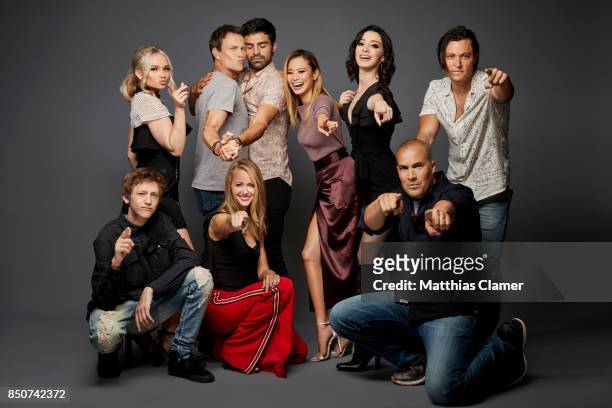 Actors Natalie Alyn Lind, Stephen Moyer, Sea Teale, Jamie Chung, Emma Dumont, Blair Redford, Coby Bell, Amy Acker and Percy Hynes White from The...