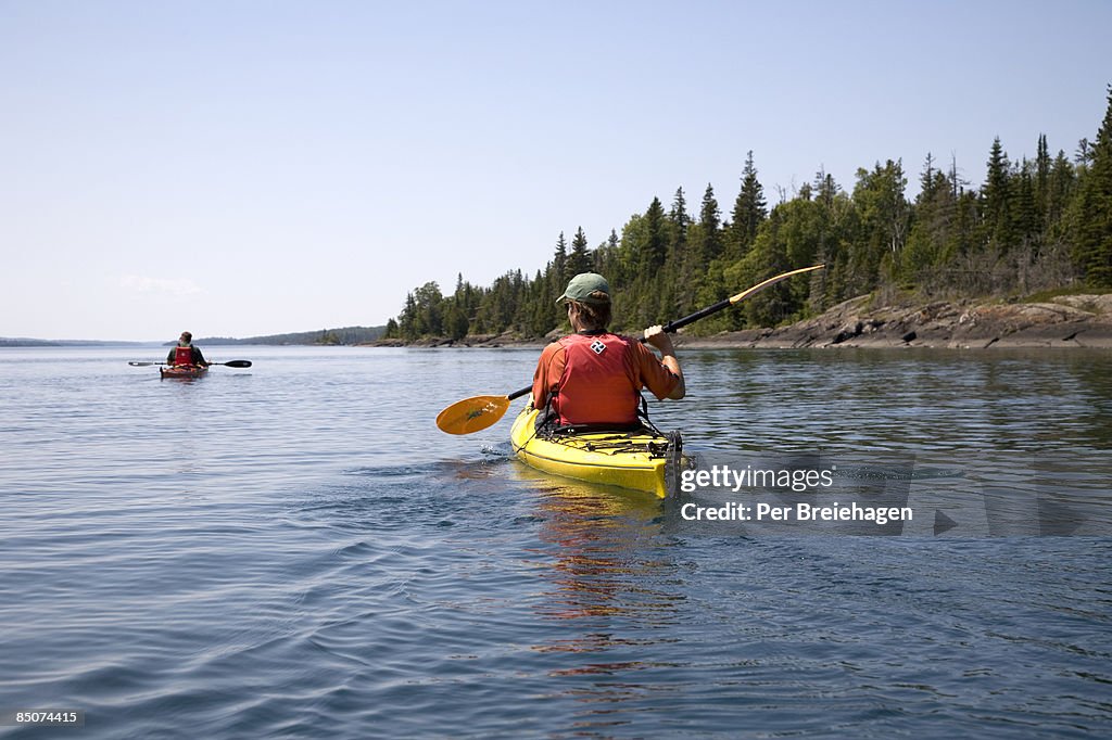 Sunshine paddle in Rock Harbor