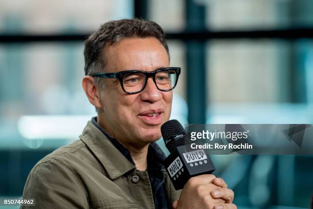 Fred Armisen discusses "The LEGO Ninjago Movie" with the Build Series at Build Studio on September 21, 2017 in New York City.