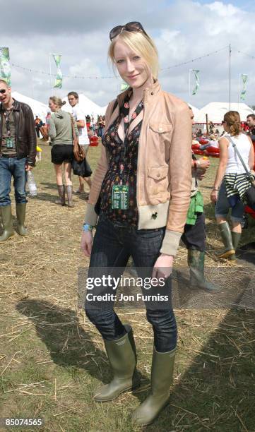 Jade Parfitt in the Virgin Mobile Louder Lounge at the V Festival