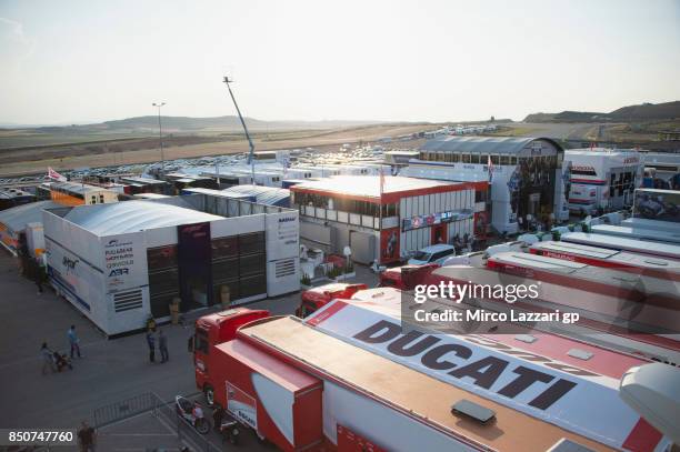 Ambiance in paddock during the MotoGP of Aragon - Previews at Motorland Aragon Circuit on September 21, 2017 in Alcaniz, Spain.