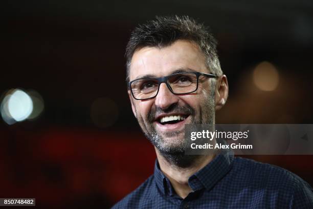 Head coach Michael Koellner of Nuernberg looks on prior to the Second Bundesliga match between 1. FC Nuernberg and VfL Bochum 1848 at...