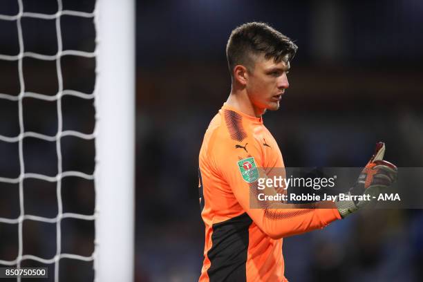 Nick Pope of Burnley during the Carabao Cup Third Round match between Burnley and Leeds United at Turf Moor on September 19, 2017 in Burnley, England.