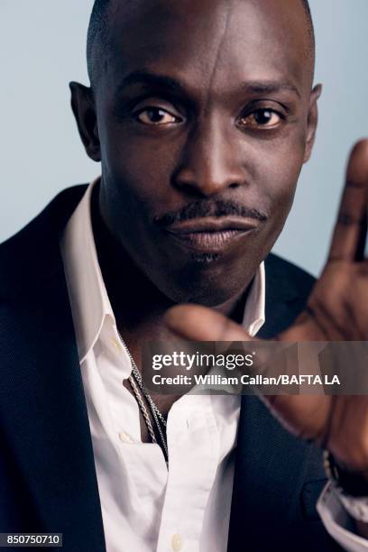 Actor Michael K. Williams poses for a portrait BBC America BAFTA Los Angeles TV Tea Party 2017 at the The Beverly Hilton Hotel on September 16, 2017...