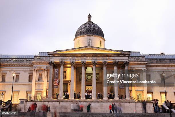 england, london, trafalgar square, national galler - national gallery stockfoto's en -beelden