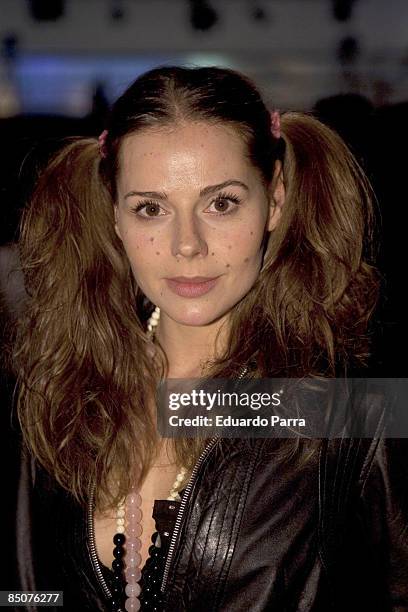 Actress Miriam Gallego attends the Lydia Delgado fashion show during Cibeles Madrid Fashion Week A/W 2009 at the IFEMA on February, 22 2009 in...