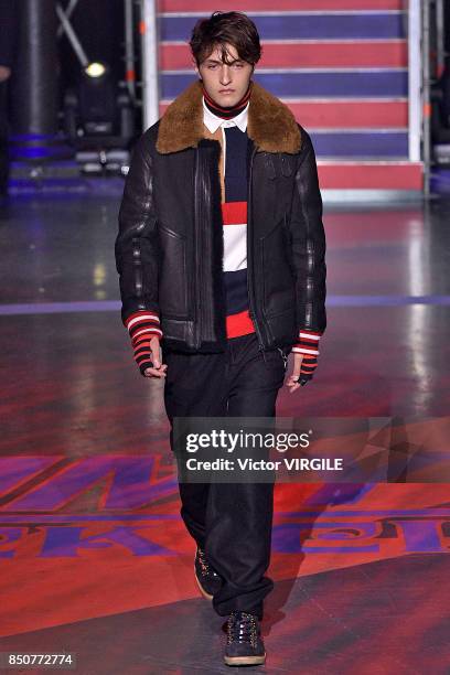 Anward Hadid walks the runway at the Tommy Hilfiger Ready to Wear Spring/Summer 2018 fashion show during London Fashion Week September 2017 on...