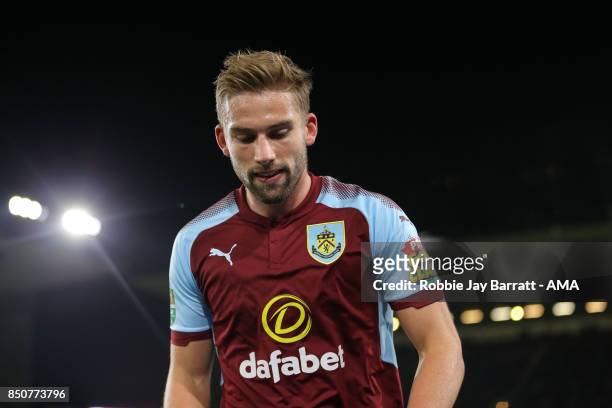 Charlie Taylor of Burnley during the Carabao Cup Third Round match between Burnley and Leeds United at Turf Moor on September 19, 2017 in Burnley,...