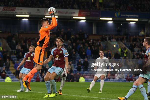 Nick Pope of Burnley during the Carabao Cup Third Round match between Burnley and Leeds United at Turf Moor on September 19, 2017 in Burnley, England.