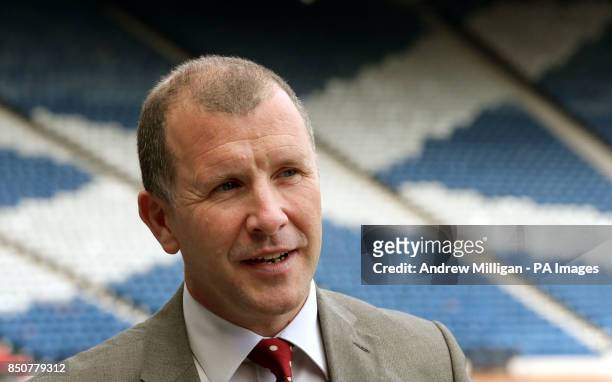 Scottish FA Chief Executive Stewart Regan after announcing William Hill's new two-year extension as sponsors of the Scottish Cup, during a photocall...
