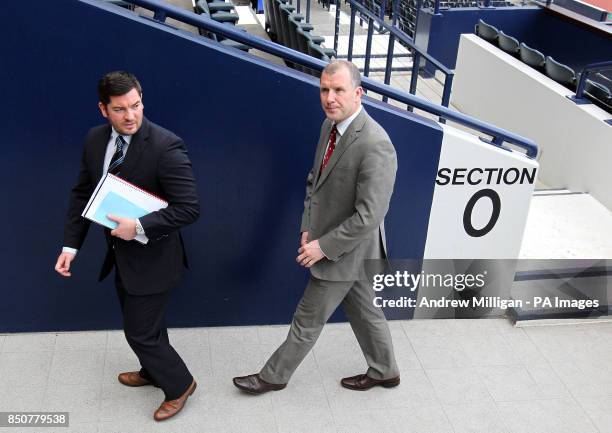 Scottish FA Chief Executive Stewart Regan after announcing William Hill's new two-year extension as sponsors of the Scottish Cup, during a photocall...