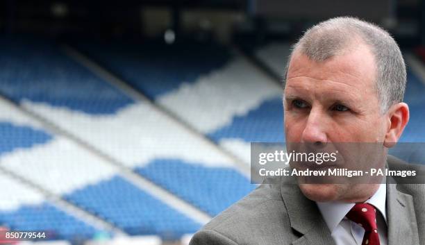 Scottish FA Chief Executive Stewart Regan after announcing William Hill's new two-year extension as sponsors of the Scottish Cup, during a photocall...