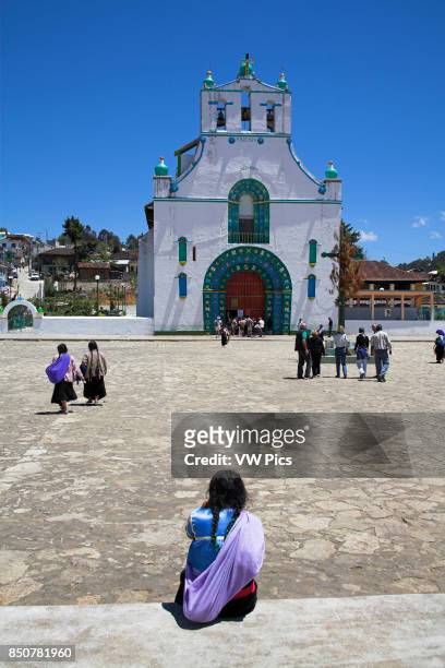 Iglesia de San Juan Bautista, St John The Baptist Church, San Juan Chamula, near San Cristobal de las Casas, Chiapas, Mexico.