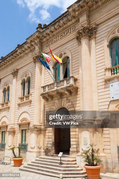 The Municipio, Town Hall, featured in Inspector Montalbano TV series, Scicli, Sicily, Italy.
