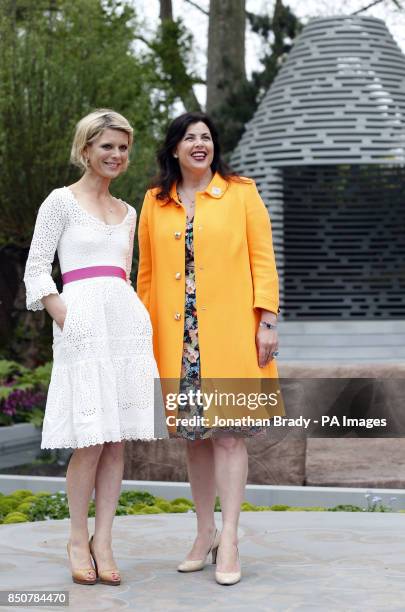 Emilia Fox and Kirsty Allsopp attend a photocall to launch The B&Q Sentebale Forget-Me-Not Garden at the RHS Chelsea Flower Show, London.