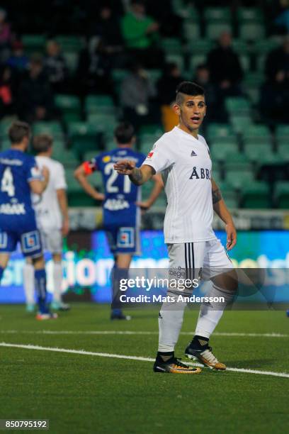 Nicolas Stefanelli of AIK during the Allsvenskan match between GIF Sundsvall and AIK at Norrporten Arena on September 21, 2017 in Sundsvall, Sweden.