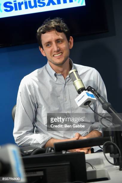 Actor Zach Woods visits SiriusXM's EW with Julie Cunnington at SiriusXM Studios on September 21, 2017 in New York City.
