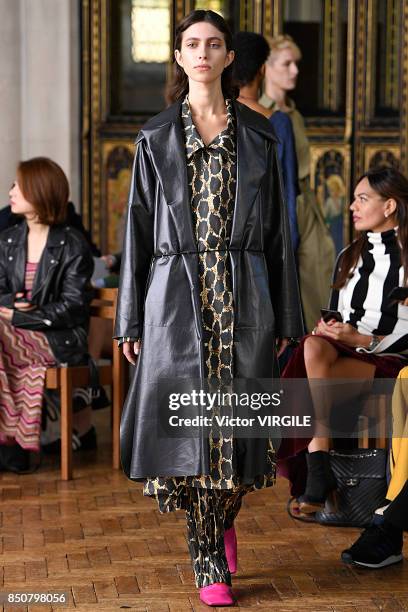 Model walks the runway at the Sharon Wauchob Ready to Wear Spring/Summer 2018 fashion show during London Fashion Week September 2017 on September 19,...