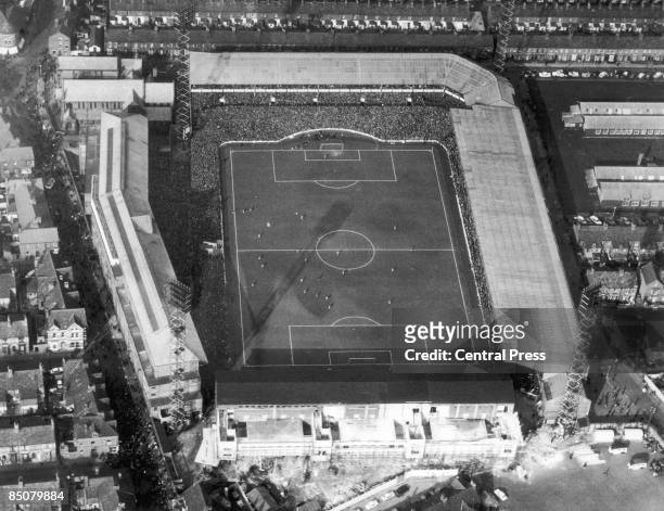 Goodison Park, the home ground of Everton F.C. In Liverpool, 31st March 1966.