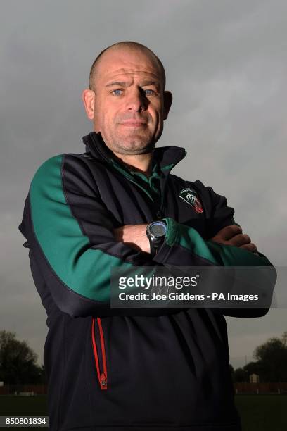 Leicester Tigers Director of Rugby Richard Cockerill during a Leicester Tigers Media day at Oadby Town FC, Leicester.